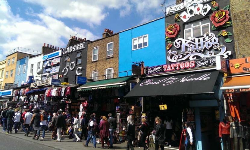 Busy Camden High Street all year round
