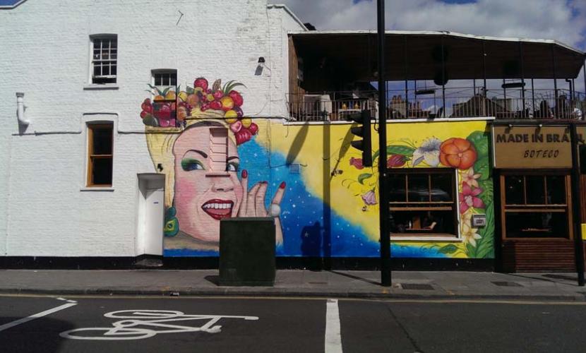 Many building are painted in colorful style