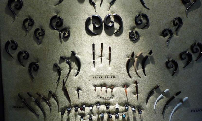 Wide range of piercing at Stables Market
