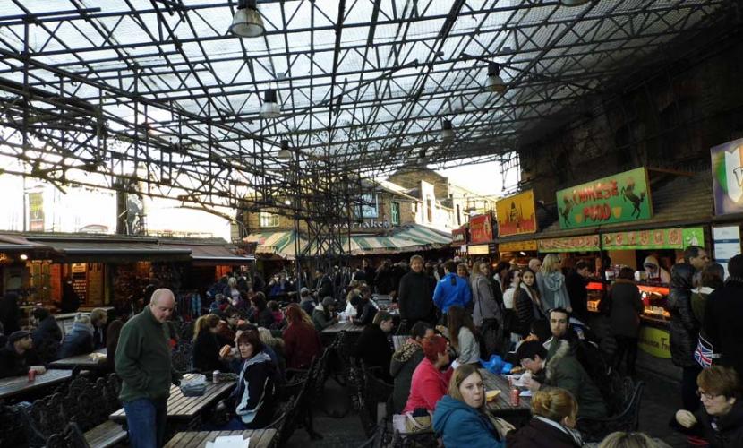 Food stalls in the market
