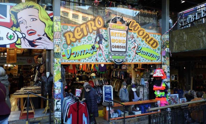 Retro shopping in Stables Market